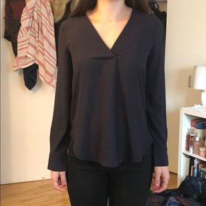 Ann Taylor navy blue blouse